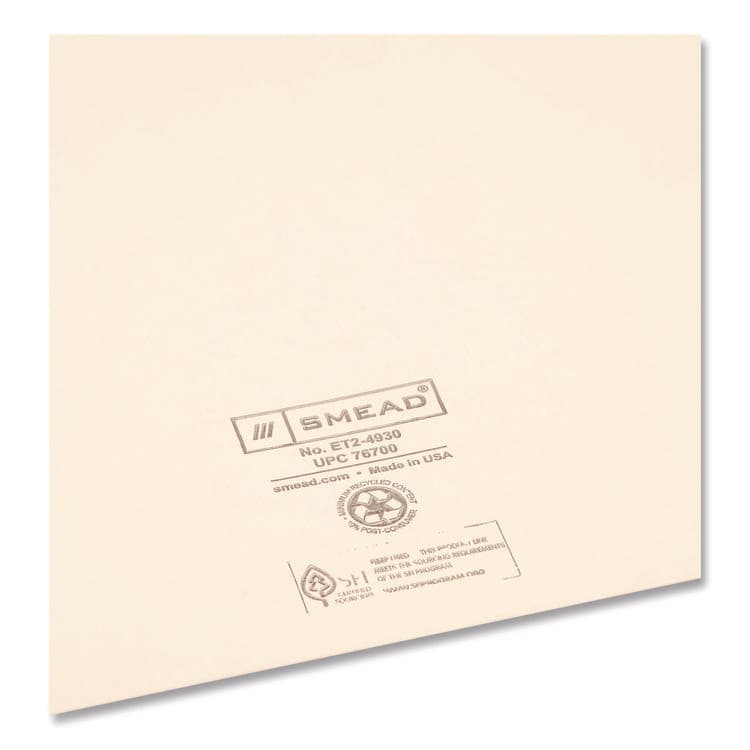 SMEAD MANUFACTURING CO. End Tab Jackets with Reinforced Tabs, Straight Tab, Legal Size, 11-pt Manila, 100/Box (SMD76700) thumbnail 4