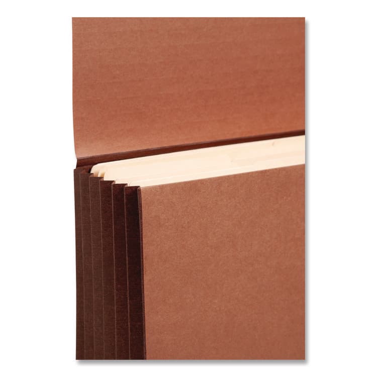 SMEAD MANUFACTURING CO. TUFF Expanding Wallets, 5.25" Expansion, 1 Section, Elastic Cord Closure, Legal Size, Redrope (SMD71166) thumbnail 2