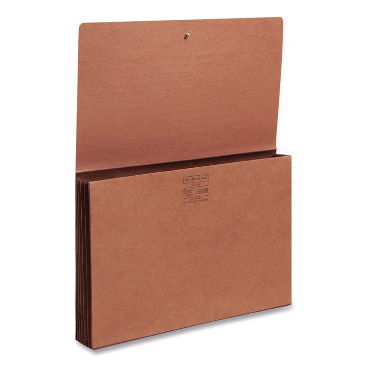 SMEAD MANUFACTURING CO. TUFF Expanding Wallets, 5.25" Expansion, 1 Section, Elastic Cord Closure, Legal Size, Redrope (SMD71166) thumbnail 4