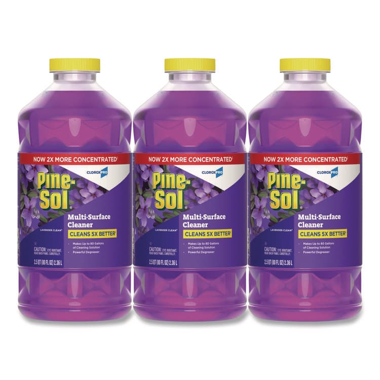 CLOROX SALES CO. CloroxPro Multi-Surface Cleaner Concentrated, Lavender Clean Scent, 80 oz Bottle, 3/Carton (CLO60608CT)