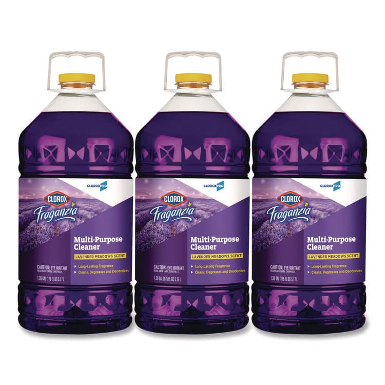 CLOROX SALES CO. CloroxPro Fraganzia Multi-Purpose Cleaner, Lavender Meadows Scent, 175 oz Bottle, 3/Carton (CLO60614CT)