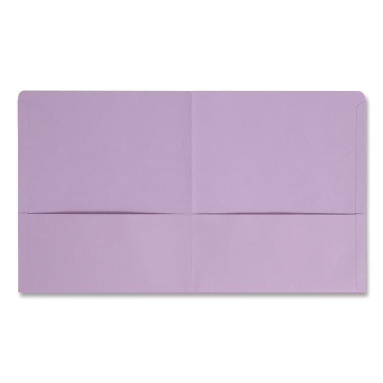 SMEAD MANUFACTURING CO. Two-Pocket Folders, Accommodates (100) 11 x 8.5 Sheets, Lavender, 25/Box (SMD87865) thumbnail 3