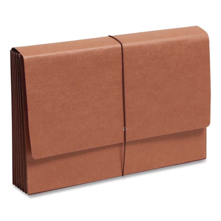 SMEAD MANUFACTURING CO. TUFF Expanding Wallets, 5.25" Expansion, 1 Section, Elastic Cord Closure, Legal Size, Redrope (SMD71166)