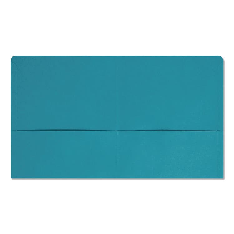 SMEAD MANUFACTURING CO. Two-Pocket Folders, Accommodates (100) 11 x 8.5 Sheets, Teal, 25/Box (SMD87867) thumbnail 3