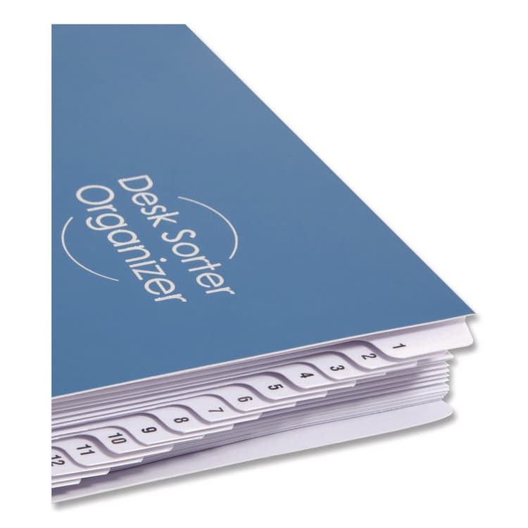 SMEAD MANUFACTURING CO. Deluxe Expandable Indexed Desk File/Sorter, 31 Dividers, Date Index, Letter Size, Dark Blue Cover (SMD89294) thumbnail 3