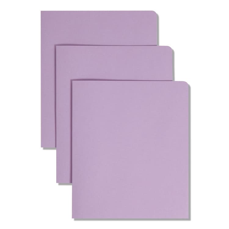 SMEAD MANUFACTURING CO. Two-Pocket Folders, Accommodates (100) 11 x 8.5 Sheets, Lavender, 25/Box (SMD87865)