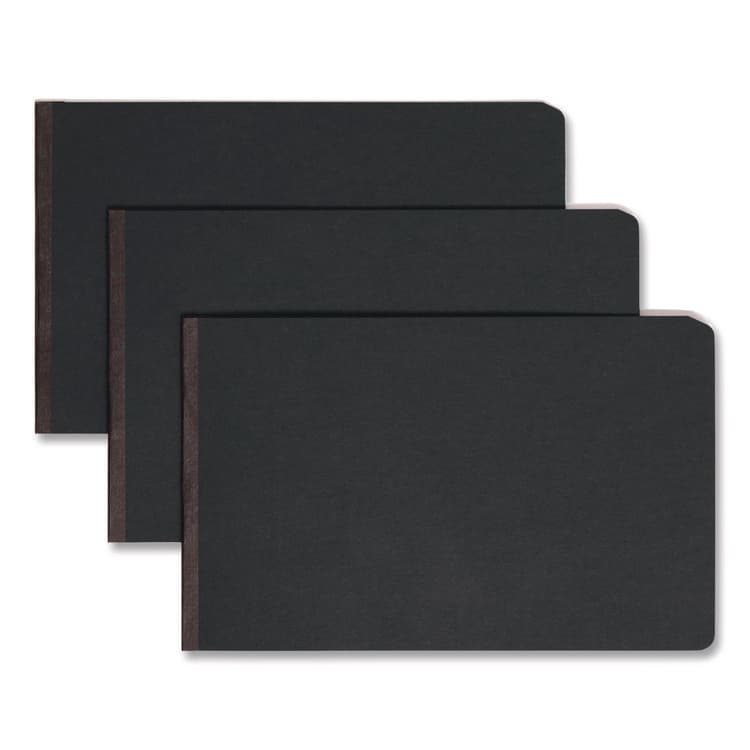 SMEAD MANUFACTURING CO. Prong Fastener Pressboard Report Cover, Two-Piece Prong Fastener, 2" Capacity, 8.5 x 14, Black/Black (SMD81733)