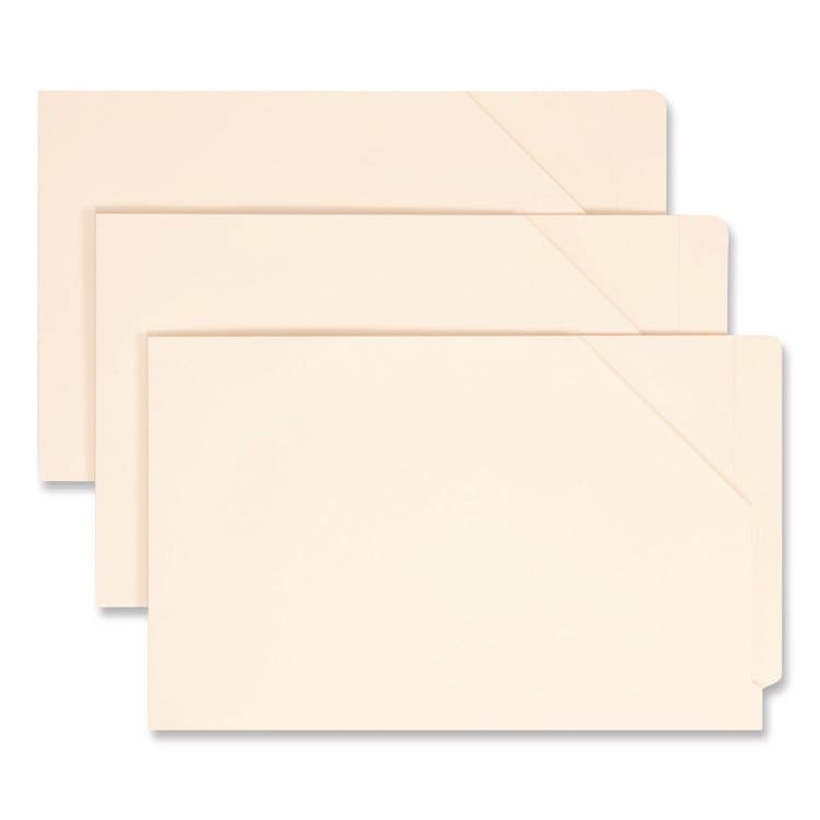 SMEAD MANUFACTURING CO. End Tab Jackets with Reinforced Tabs, Straight Tab, Legal Size, 11-pt Manila, 100/Box (SMD76700)