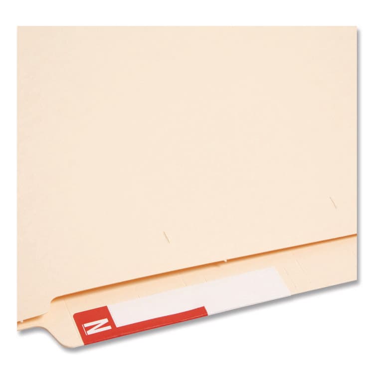 SMEAD MANUFACTURING CO. AlphaZ Color-Coded First Letter Combo Alpha Labels, A/N, 1.16 x 3.63, Red/White, 5/Sheet, 20 Sheets/Pack (SMD67152) thumbnail 3