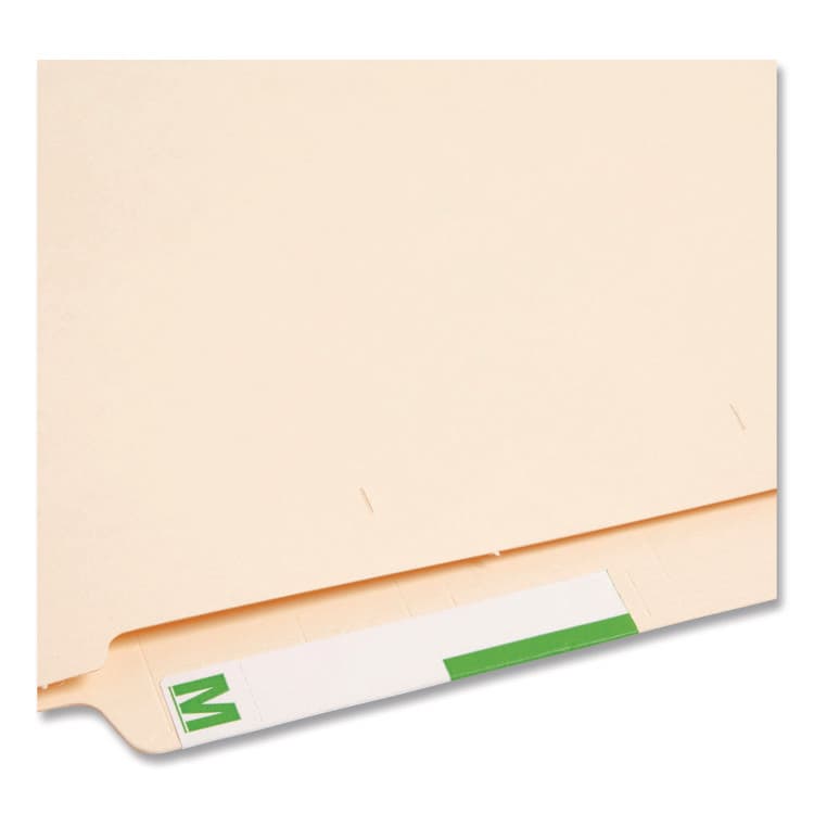 SMEAD MANUFACTURING CO. AlphaZ Color-Coded First Letter Combo Alpha Labels, M/Z, 1.16 x 3.63, Light Green/White, 5/Sheet, 20 Sheets/Pack (SMD67164) thumbnail 2