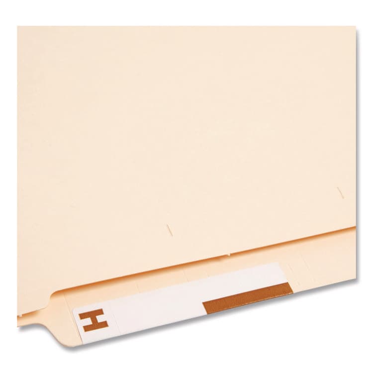 SMEAD MANUFACTURING CO. AlphaZ Color-Coded First Letter Combo Alpha Labels, H/U, 1.16 x 3.63, Dark Brown/White, 5/Sheet, 20 Sheets/Pack (SMD67159) thumbnail 2