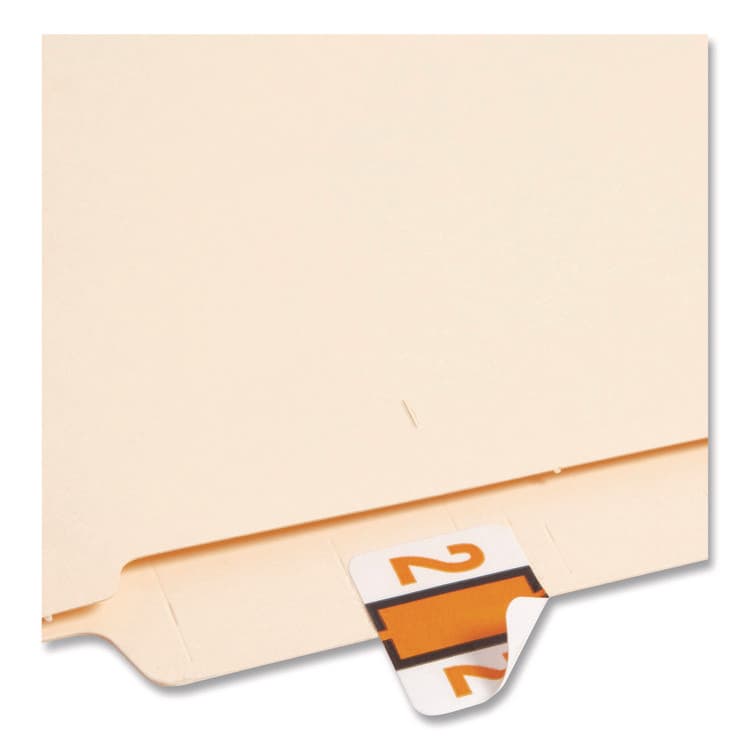 SMEAD MANUFACTURING CO. Numerical End Tab File Folder Labels, 2, 1 x 1.25, White, 500/Roll (SMD67372) thumbnail 3