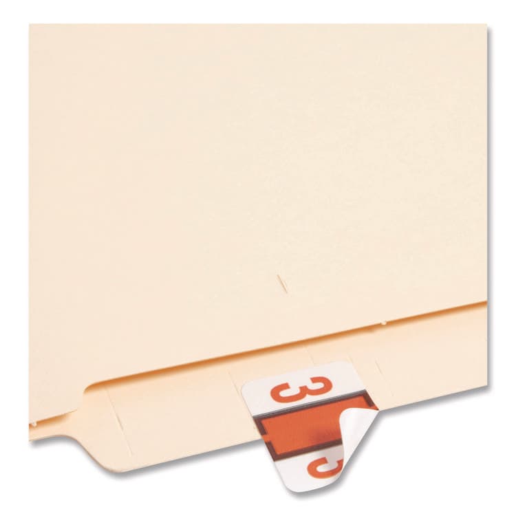 SMEAD MANUFACTURING CO. Numerical End Tab File Folder Labels, 3, 1 x 1.25, White, 500/Roll (SMD67373) thumbnail 3