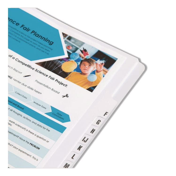 SMEAD MANUFACTURING CO. Deluxe Expandable Indexed Desk File/Sorter, Reinforced Tabs, 20 Dividers, Alpha Index, Letter Size, Dark Blue Cover (SMD89282) thumbnail 2