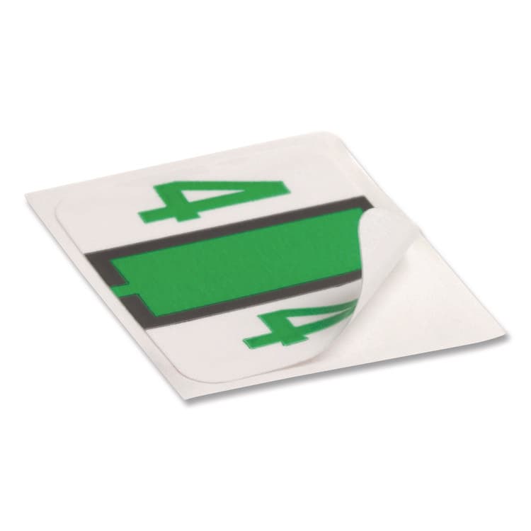 SMEAD MANUFACTURING CO. Numerical End Tab File Folder Labels, 4, 1 x 1.25, White, 500/Roll (SMD67374) thumbnail 4