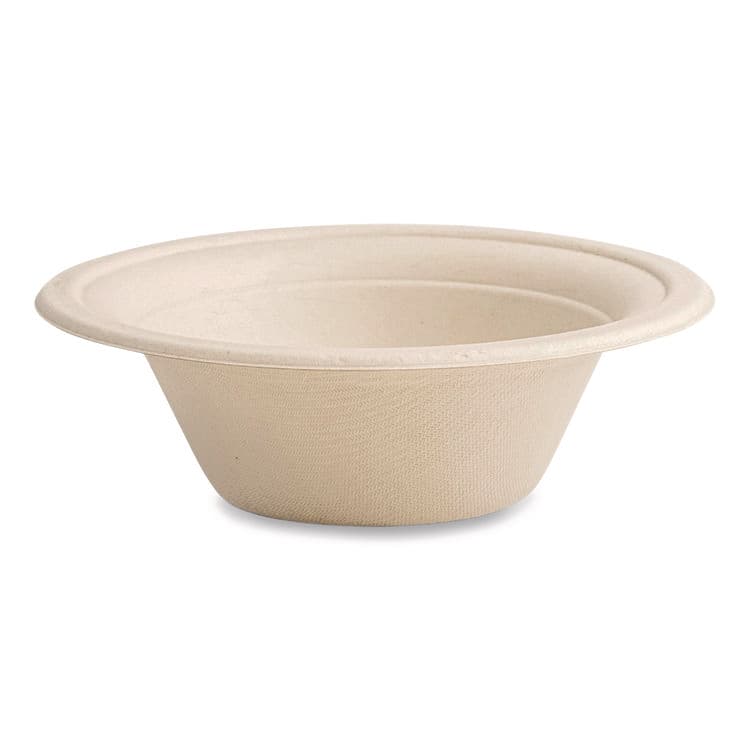 VEGWARE Nourish Molded Fiber Tableware, Compostable, Bowl, Sugarcane, 12 oz, White, 1,000/Carton (VEGVWBL12NFA)