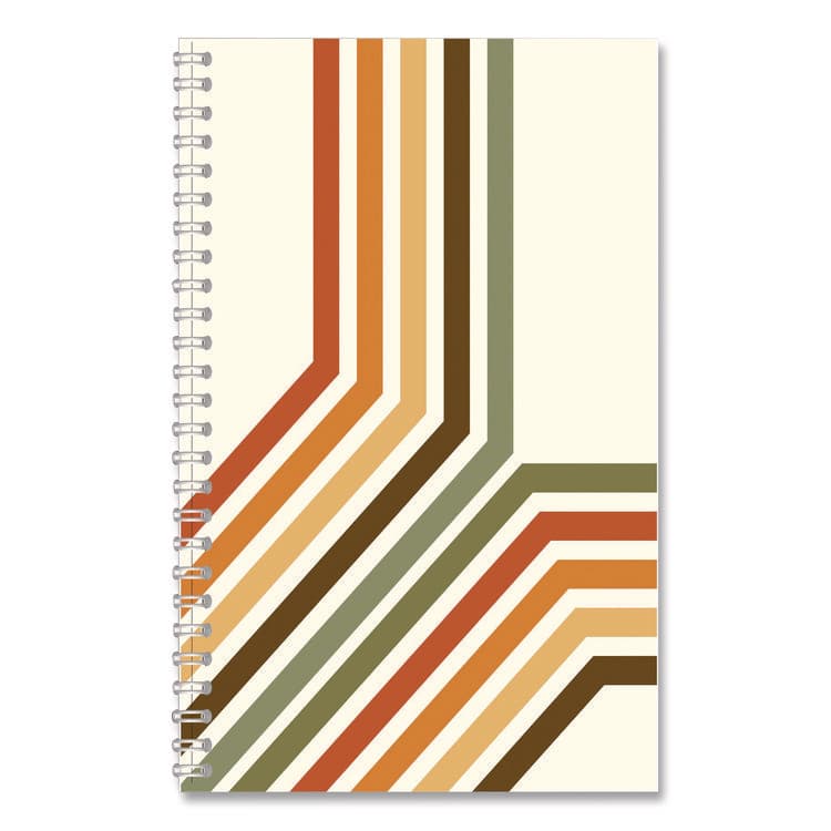 HOUSE OF DOOLITTLE Recycled Non-Dated Monthly/Weekly Planner, 70's Stripes, Multicolor Cover, Undated (HOD212142) thumbnail 4