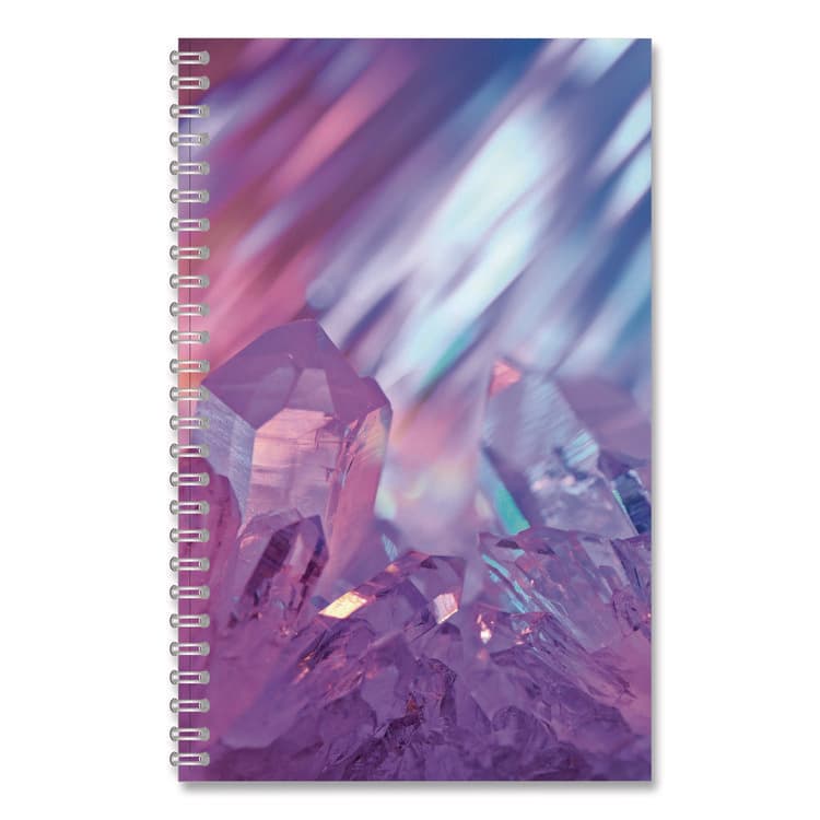 HOUSE OF DOOLITTLE Recycled Non-Dated Monthly/Weekly Planner, Crystals, Blue/Pink/White Cover, Undated (HOD212143) thumbnail 4