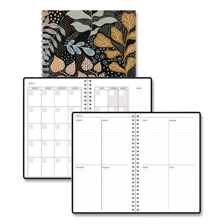 HOUSE OF DOOLITTLE Recycled Non-Dated Monthly/Weekly Planner, Fall Floral, Multicolor Cover, Undated (HOD212147)