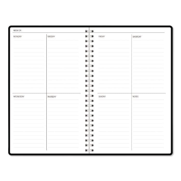 HOUSE OF DOOLITTLE Recycled Non-Dated Monthly/Weekly Planner, Black and White Floral, Black/White Cover, Undated (HOD212149) thumbnail 2