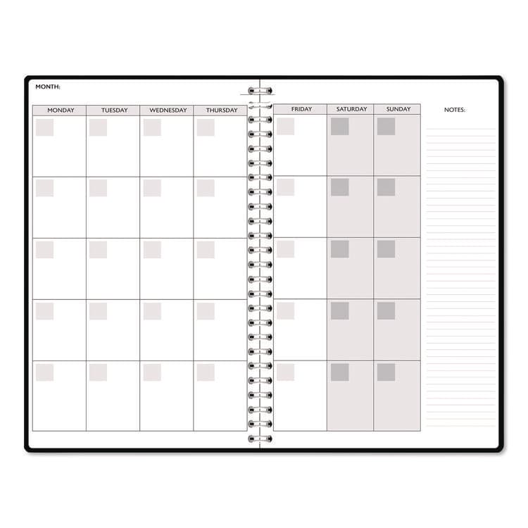 HOUSE OF DOOLITTLE Recycled Non-Dated Monthly/Weekly Planner, Black and White Floral, Black/White Cover, Undated (HOD212149) thumbnail 3