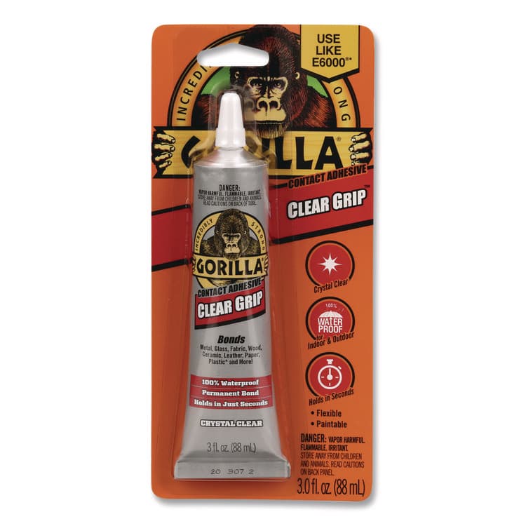 GORILLA GLUE COMPANY Clear Grip Contact Adhesive, 3 oz Tube, Dries Clear (GOR8040002) thumbnail 3