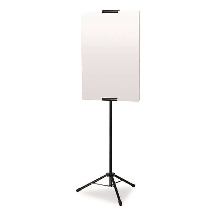 EXCELLO GLOBAL PRODUCTS Blank Floor Sign Stand, Holds Posters Up to 77", 26" to 86" Tall, Black Stand, White Face (EXOEGPHD0523) thumbnail 2