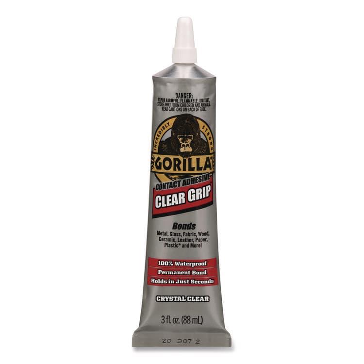 GORILLA GLUE COMPANY Clear Grip Contact Adhesive, 3 oz Tube, Dries Clear (GOR8040002)