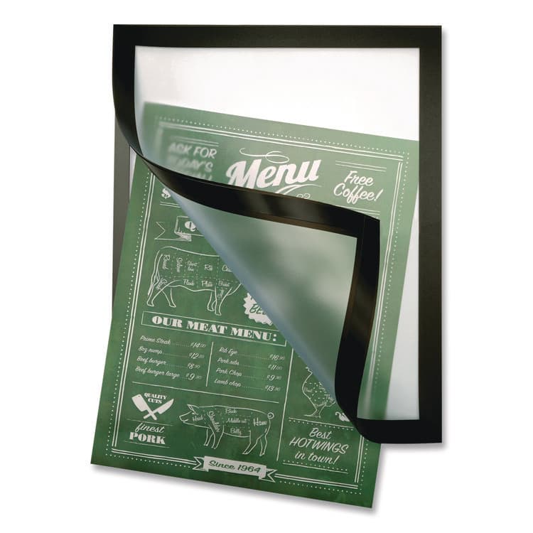 EXCELLO GLOBAL PRODUCTS Indoor Window Sign Holder, 8.5 x 11 Insert, Black Frame, 5/Pack (GPUSPLS8X11FMP) thumbnail 2