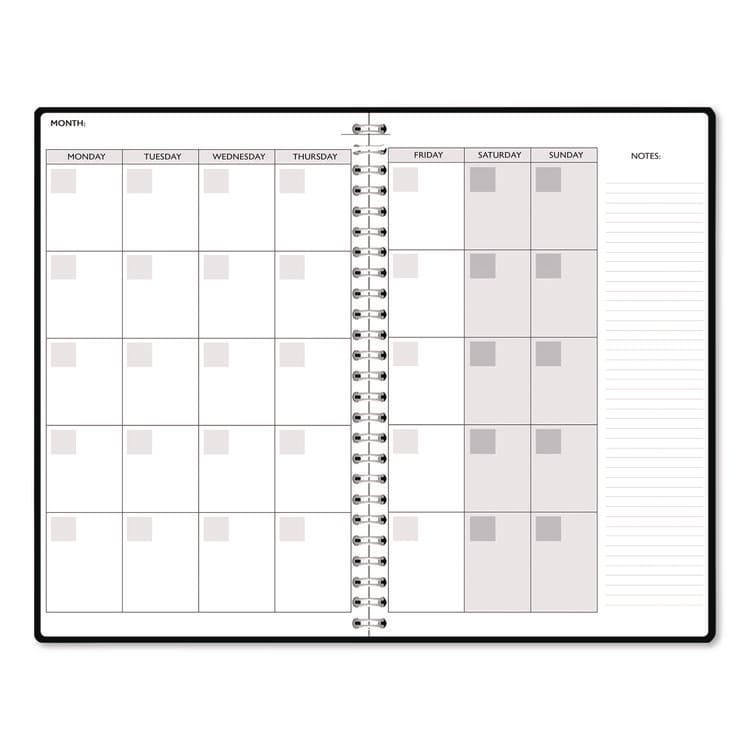 HOUSE OF DOOLITTLE Recycled Non-Dated Monthly/Weekly Planner, Cherry Blossoms, Black/White Cover, Undated (HOD212152) thumbnail 3