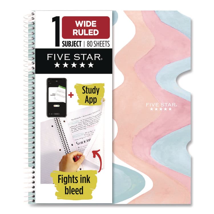 MEAD PRODUCTS Brushy Moves Spiral Notebook, 1-Subject, Medium/College Rule, Assorted Cover Colors, (80) 11 x 8.5 Sheets, 2/Pack (FVS930060) thumbnail 3