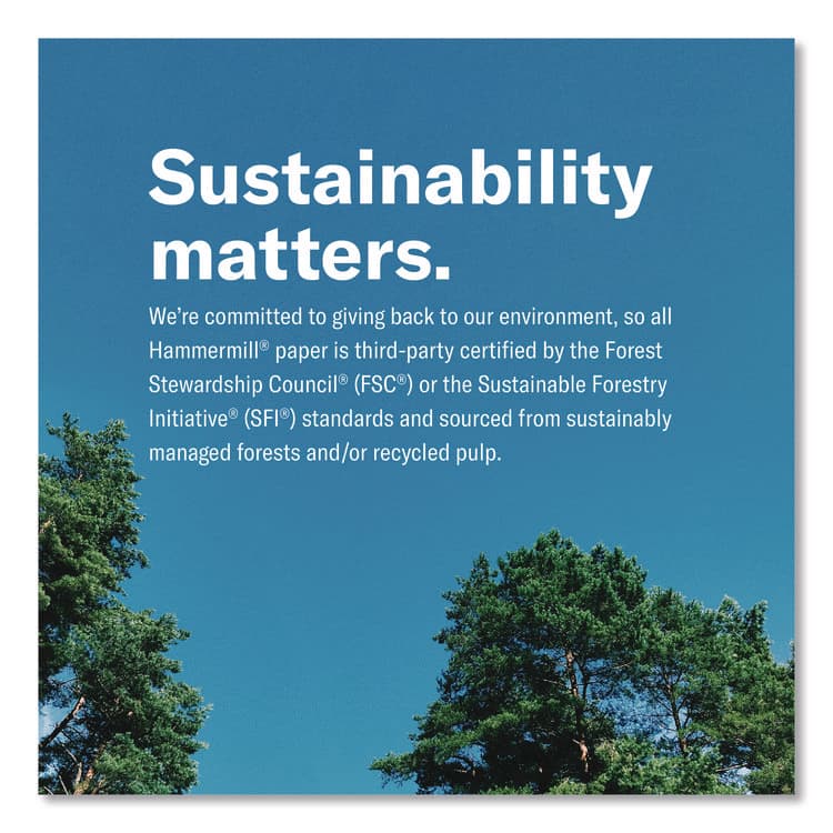 HAMMERMILL/HP EVERYDAY PAPERS Premium Laser Print Paper, 98 Bright, 24 lb Bond Weight, 8.5 x 11, White, 500/Ream, 10 Reams/Carton (HAM104604CT) thumbnail 4