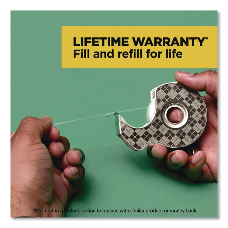 3M/COMMERCIAL TAPE DIV. Stainless Steel Refillable Tape Dispenser with 2 Rolls 0.75" x 550" Tape (MMM123R) thumbnail 2