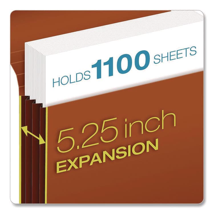 TOPS BUSINESS FORMS Extra-Wide Expanding Wallet, 5.25" Expansion, 1 Section, Flap/Elastic Cord Closure, Letter Size, Redrope, 10/Box (PFX73186BX) thumbnail 4