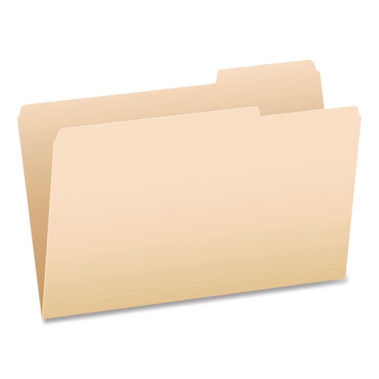 TOPS BUSINESS FORMS Standard Manila File Folders, 1/3-Cut Tabs: Left Position, Legal Size, Manila, 100/Box (PFX753131)