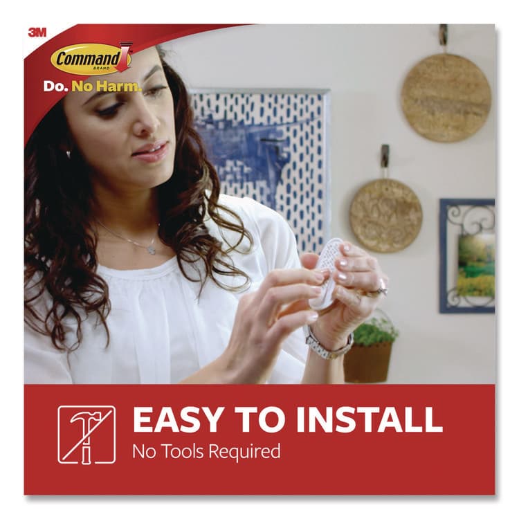 3M/COMMERCIAL TAPE DIV. Large Utility Hooks, Plastic, White, Supports 5 lb, 12/Pack (MMM17003CLUB) thumbnail 4