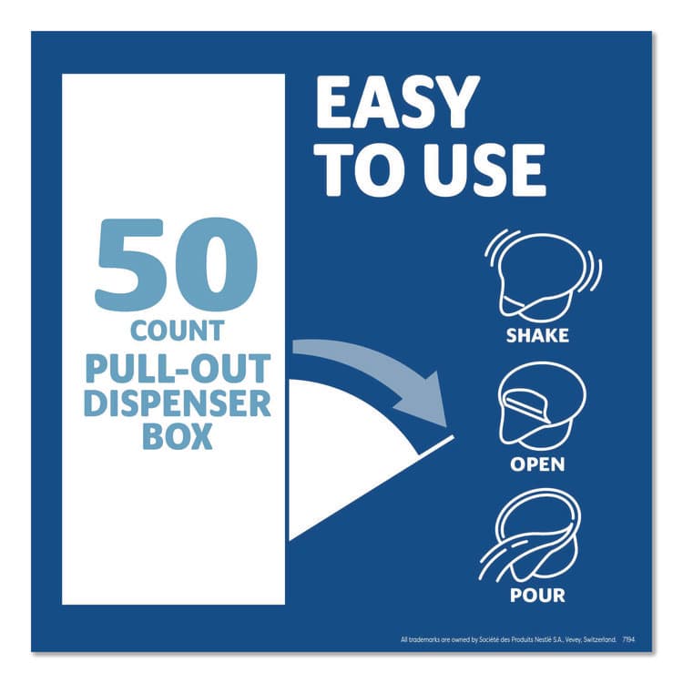 NESTLE Plant-Based Almond Milk Non-Dairy Liquid Creamer Singles, Natural Vanilla, 0.38 oz Mini Cups, 50/Box (NES42258BX) thumbnail 3