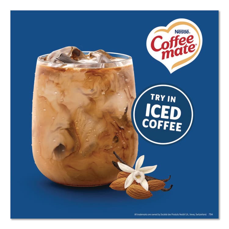 NESTLE Plant-Based Almond Milk Non-Dairy Liquid Creamer Singles, Natural Vanilla, 0.38 oz Mini Cups, 50/Box (NES42258BX) thumbnail 4