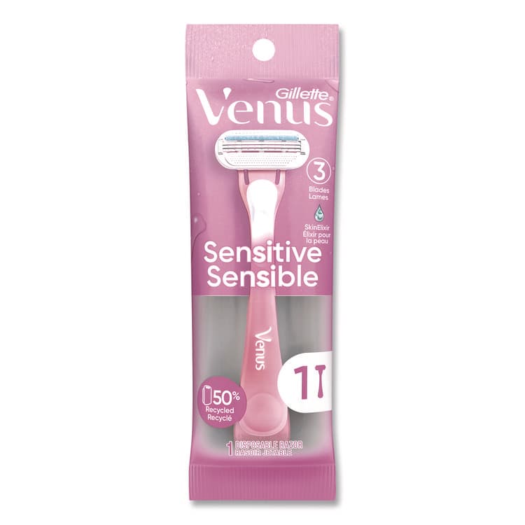 PROCTER & GAMBLE Venus Sensitive Sensible Razors, 3 Blades, 36/Carton (PGC64906)