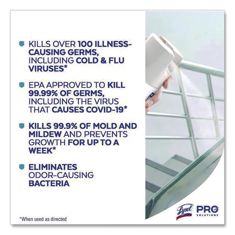 RECKITT BENCKISER Disinfectant Spray To Go, Crisp Linen Scent, 1.5 oz, Aerosol Spray (RAC1920099923) thumbnail 3