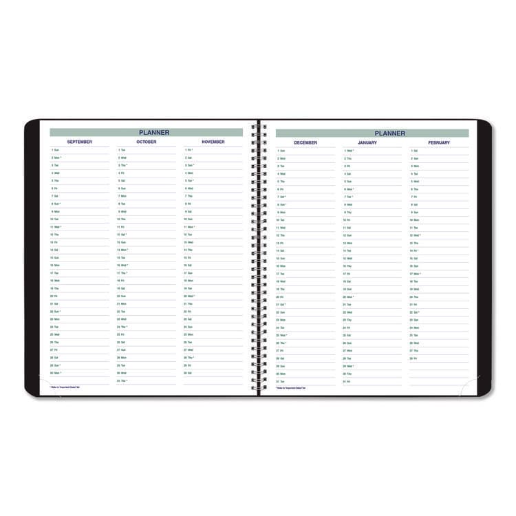 REDIFORM OFFICE PRODUCTS Plan and Link Monthly Planner, 9.25 x 7.25, Black Distressed Faux Leather Cover, 16-Month: Sept 2024 to Dec 2025 (REDC120081T) thumbnail 4