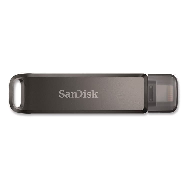 SANDISK CORPORATION Dual Phone USB 3.2 Type-C/Lightning Flash Drive, 256 GB, Black (SDIIX70N256GAG6) thumbnail 3