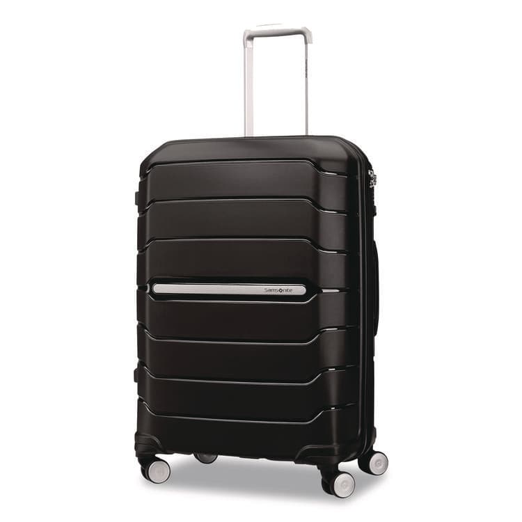 SAMSONITE CORP/LUGGAGE DIV Freeform Hard Side Carry-On Suitcase, Four-Wheeled Spinner, 19.6 x 13.4 x 27.95, Black (SML782561041)
