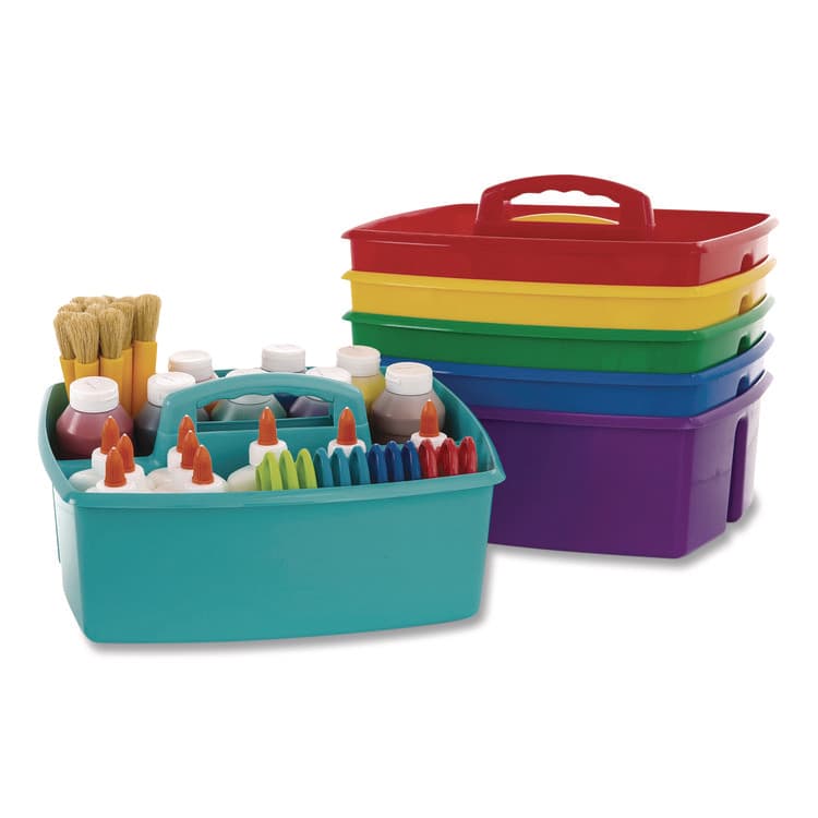 STOREX Large Storage Caddy, 11 x 13 x 6.38, Assorted Colors, 6/Carton (STX00948E06C) thumbnail 3