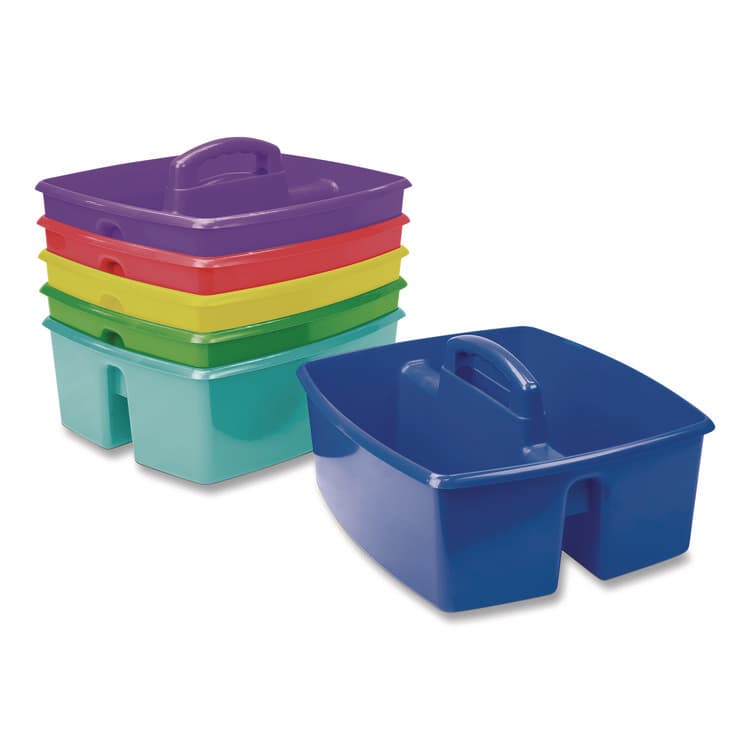 STOREX Large Storage Caddy, 11 x 13 x 6.38, Assorted Colors, 6/Carton (STX00948E06C)