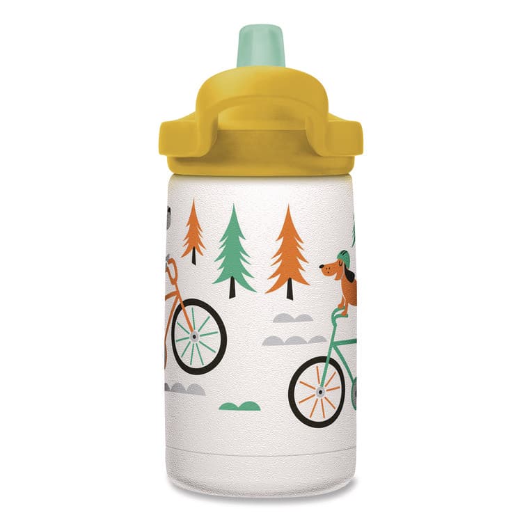 CAMELBAK Eddy + Kids Water Bottle, Biking Dogs Design, 12 oz, Multicolor (WLB2665107035) thumbnail 4