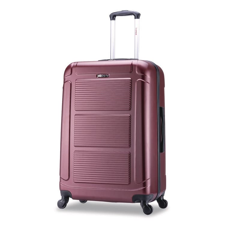 INUSA LUGGAGE Pilot Hard Side Carry-On Suitcase, Four-Wheeled Spinner, 16.34 x 10.24 x 25.39, Wine (WLBIUPIL00MWIN)