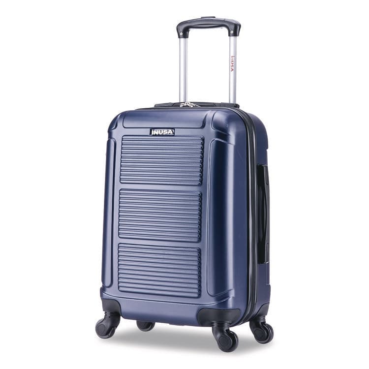 INUSA LUGGAGE Pilot Hard Side Carry-On Suitcase, Four-Wheeled Spinner, 14.37 x 8.86 x 21.46, Blue (WLBIUPIL00SBLU)