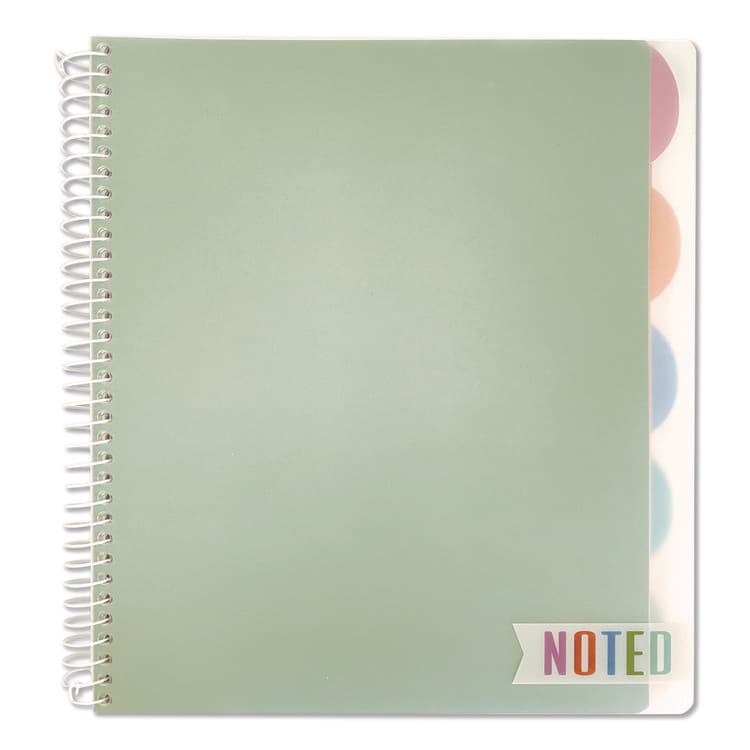 CAROLINA PAD, LLC Noted Five-Subject Spiral Notebook, Medium/College Rule, Randomly Assorted Cover Color, (150) 11 x 8.5 Sheets (WLB17514) thumbnail 2