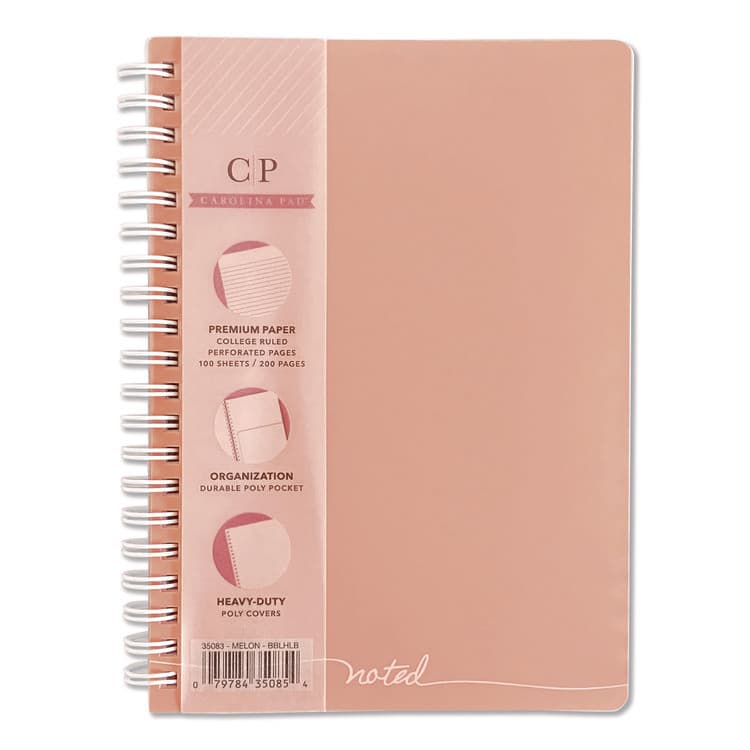 CAROLINA PAD, LLC Noted Personal Notebook, Medium/College Rule, Randomly Assorted Cover Color, (100) 7 x 5 Sheets (WLB35083) thumbnail 2